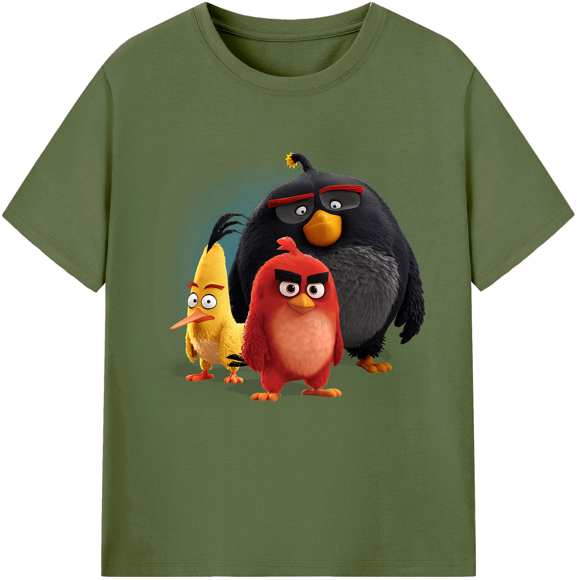 （画像用） Angry Birds アングリーバード 綿100％半袖Tシャツ（フロントプリント）